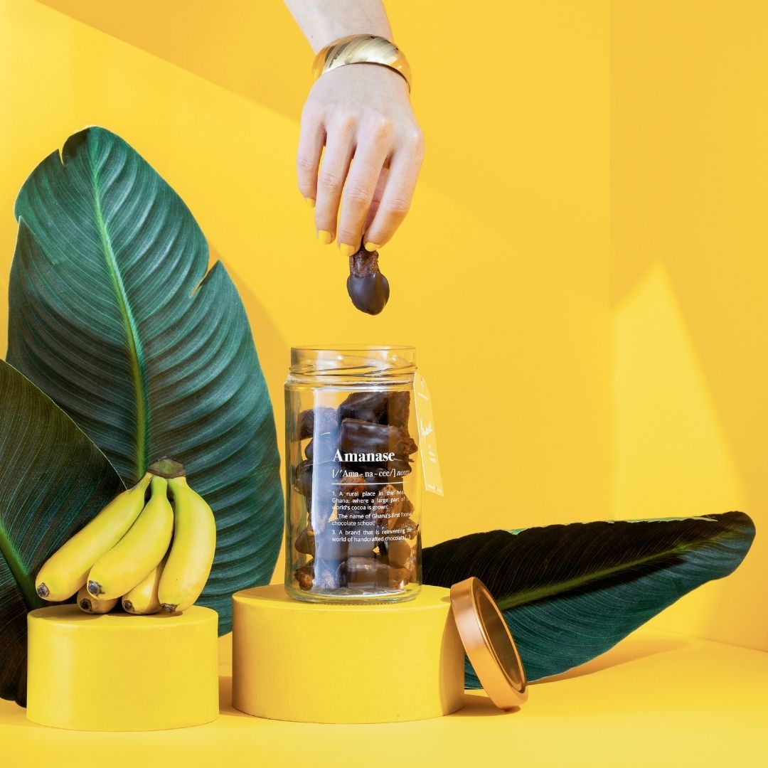 Amanase Organic Banana Bites | Zero Waste Glass