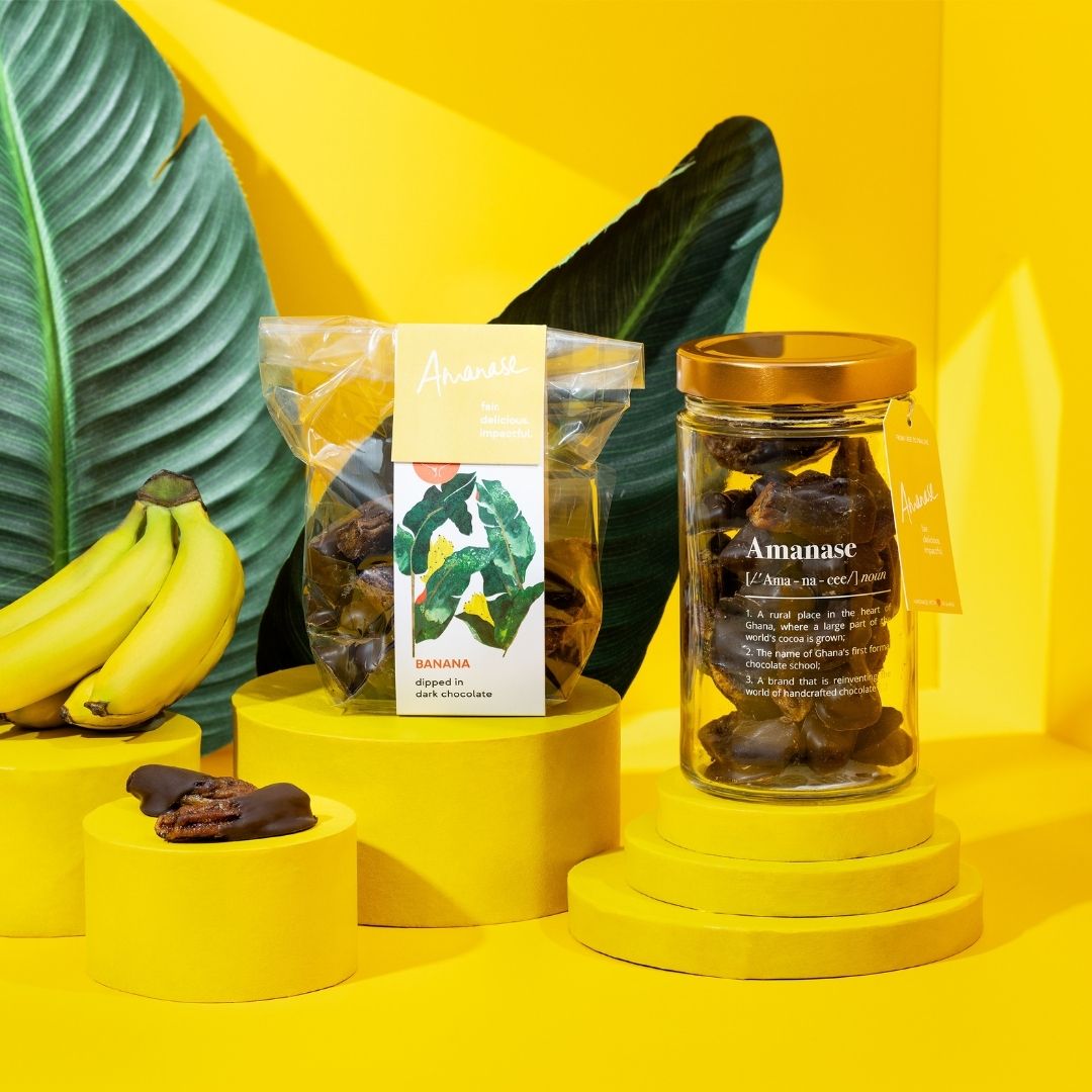 Amanase Organic Banana Bites | Zero Waste Glass