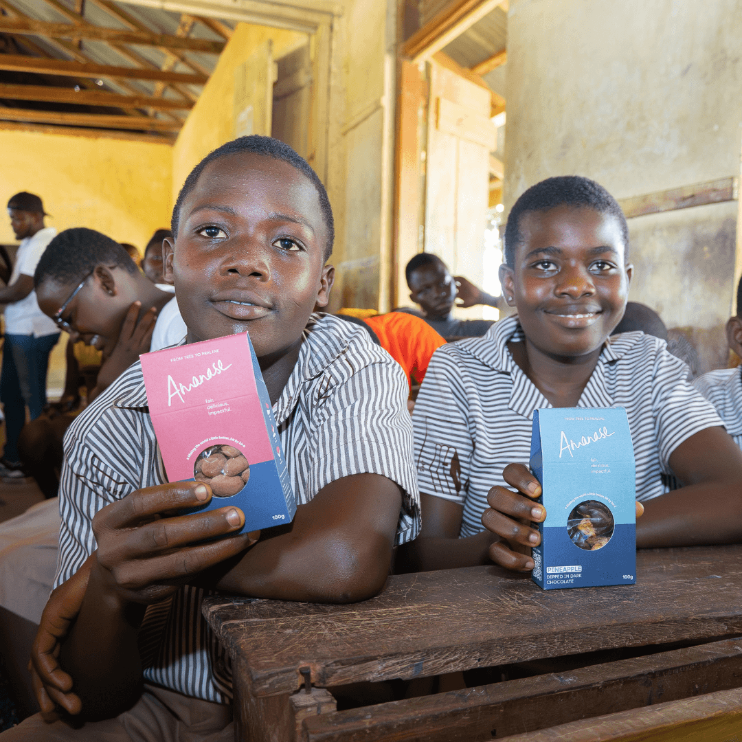 Chocolate gift to a school kid