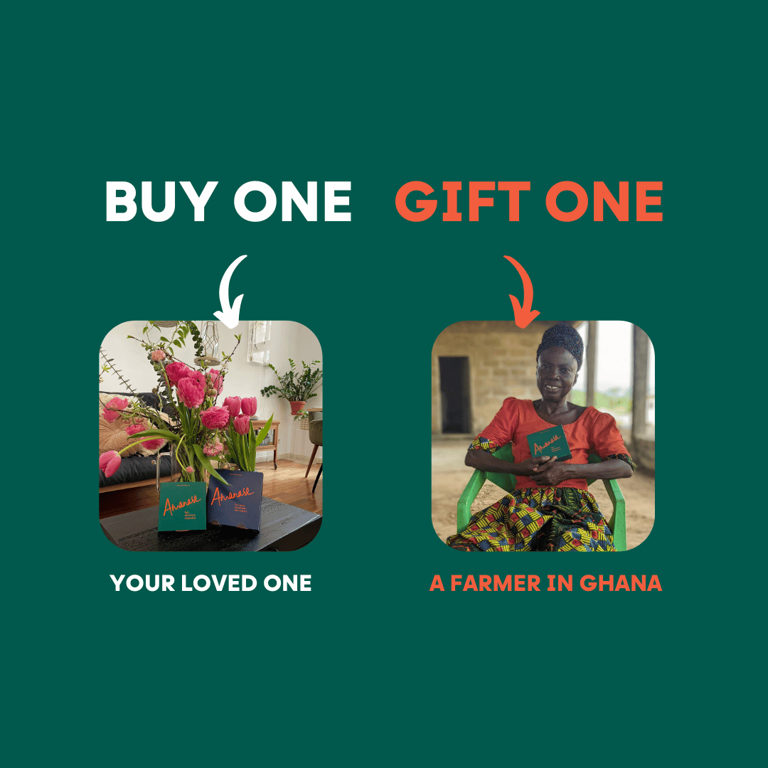 Amanase Buy one, gift one Pralines: For your Loved One and for a Farmer in Ghana –  Vegan Bio Handmade Fair